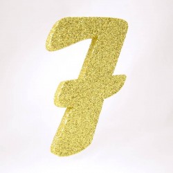 NUMERO POLISTIROLO GLITTER mm120x90 7 ORO