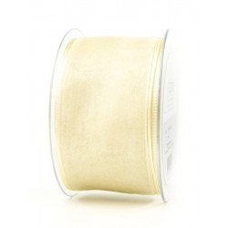 NASTRO TESSUTO CHIFFON mm60x20mt CREMA