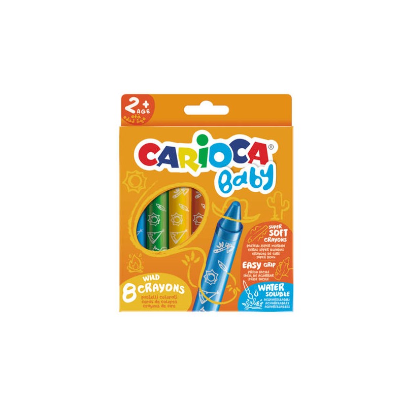 PASTELLI A CERA CARIOCA BABY AGE+2 8pz