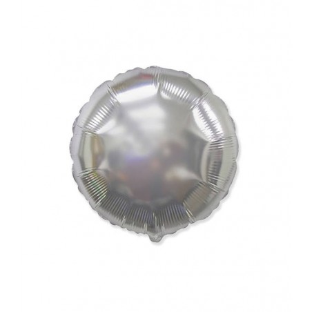 PALLONE MYLAR TONDO 18'' 45cm ARGENTO RC