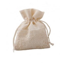 SACCHETTO IN PIZZO ECRU' H.13cm 12pz