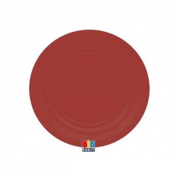 PIATTI DESSERT ECOLOR BIODEGRADABILI 18cm ROSSO INTENSO 25pz