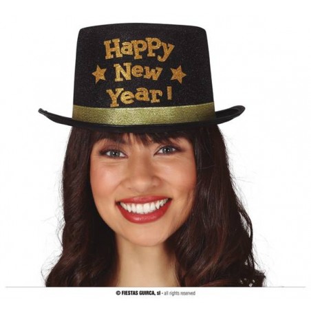 CILINDRO NERO HAPPY NEW YEAR