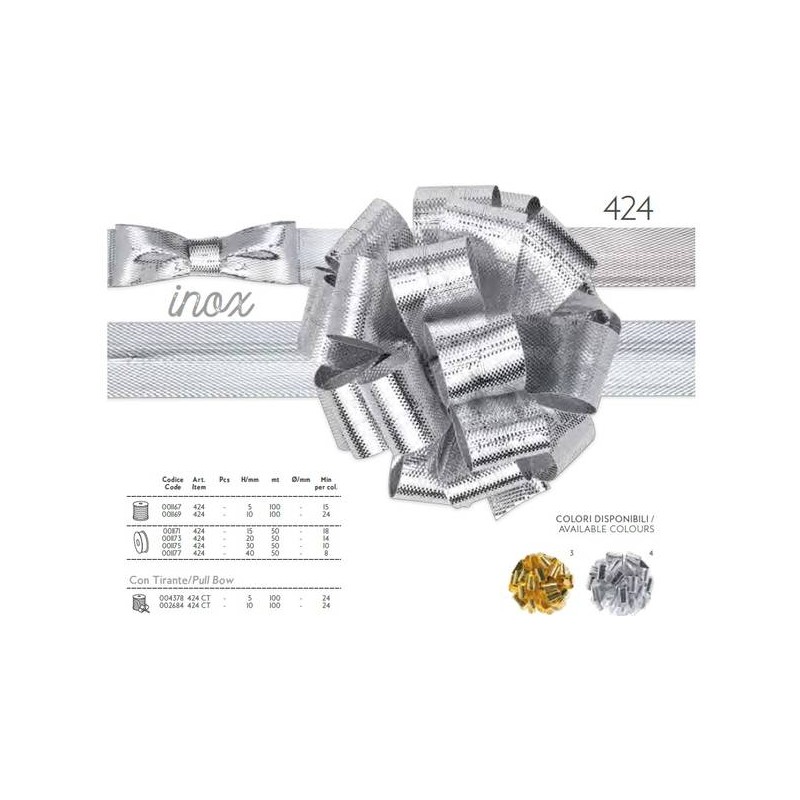 NASTRO TESSUTO INOX 424 mm40x50mt ARGENTO 04