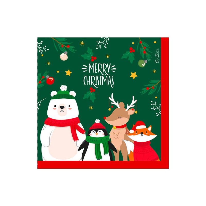 TOVAGLIOLI 33x33 SANTA'S FRIENDS 16pz