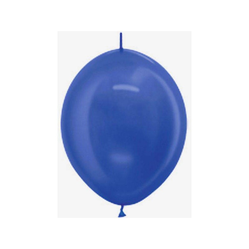 PALLONCINI LATTICE LINK 12 30cm 25pz BLU METAL SEMPRETEX