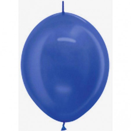 PALLONCINI LATTICE LINK 12 30cm 25pz BLU METAL SEMPRETEX