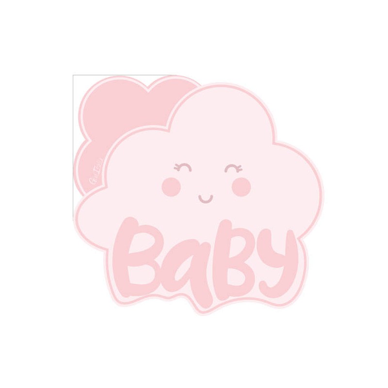 TOVAGLIOLI 33x33 SAGOMATI CLOUD PINK 16pz