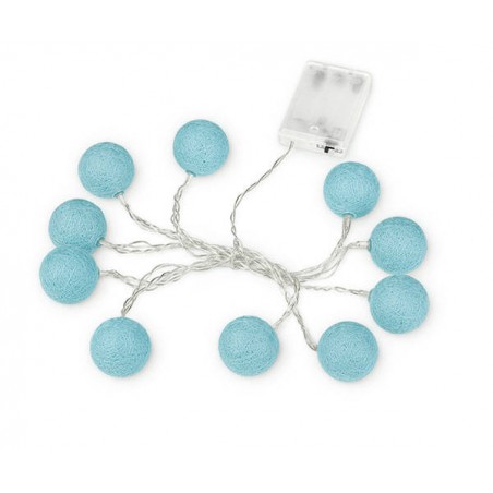 FILO 10 PALLINE LED AZZURRE 2mt