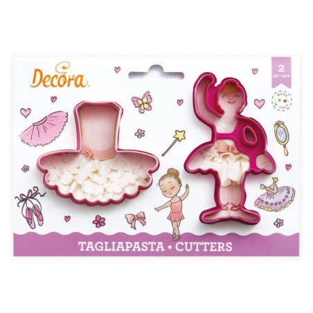 TAGLIAPASTA PLASTICA SET 2pz BALLERINA E TUTU