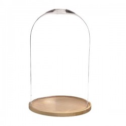 CUPOLA IN VETRO H50 CON BASE MDF Ø30cm