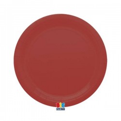 PIATTI PIANI ECOLOR BIODEGRADABILI 24cm ROSSO INTENSO 25pz
