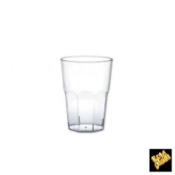 STACKABLES Bicchieri di plastica trasparente con elegante bordo in