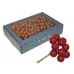 SEGNAPACCO SPARKLING 12 BALLS RED/12 MAZZETTI  SFERE DA 2cm