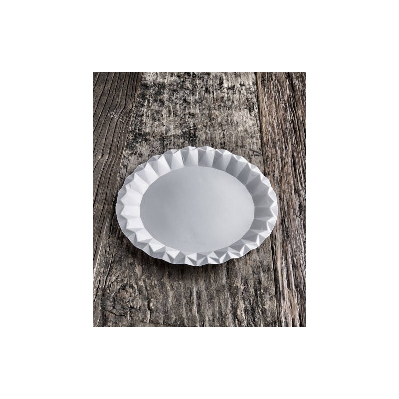 PIATTO CARTONCINO BIANCO ø18cm BIO COMPOSTABILE 100pz