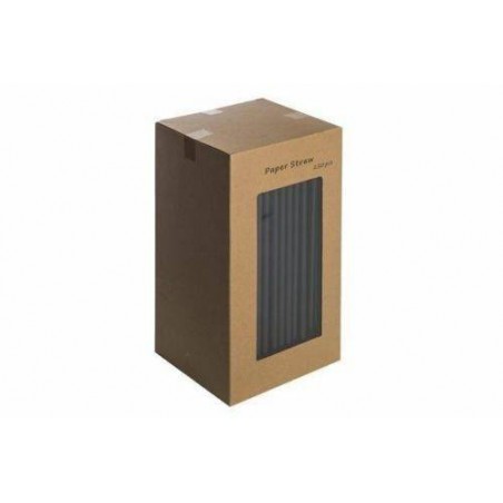 CANNUCCE CARTA ECOFRIENDLY mm6x15cm 250pz NERO BIO COMPOSTABILE