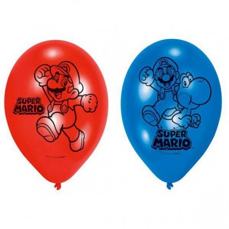 PALLONCINI LATTICE SUPERMARIO 9 23cm 6pz