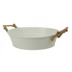 VASSOIO METALLO WHITE MATT Ø30x9cm