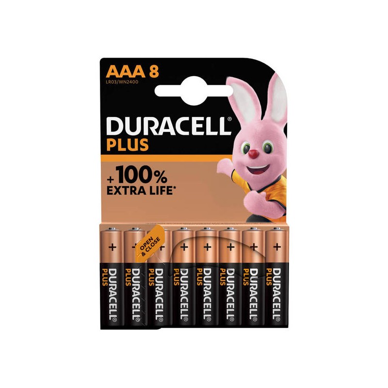 BATTERIE MINISTILO PLUS DURACELL AAA 8pz