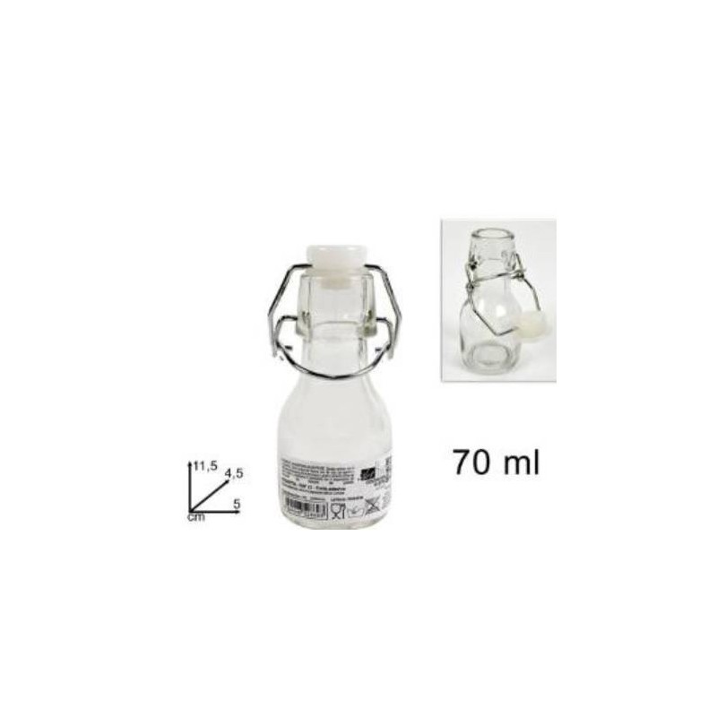 BOTTIGLIETTA C/TAPPO ERMETICO 70ml
