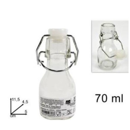 BOTTIGLIETTA C/TAPPO ERMETICO 70ml