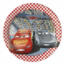 PIATTI CARTA DESSERT ø20cm CARS 3 8pz