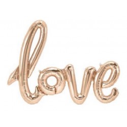 PALLONE MYLAR SCRITTA love ROSEGOLD 106cm