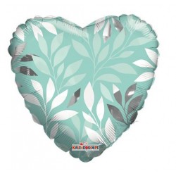 PALLONE MYLAR CUORE FOGLIE TIFFANY 26" 66cm