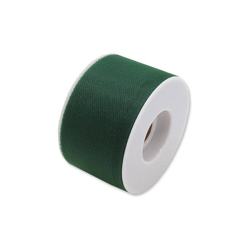 TULLE ROTOLO cm5x50mt VERDE FORESTA BIG