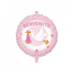 PALLONE TONDO MYLAR BENVENUTA 45cm