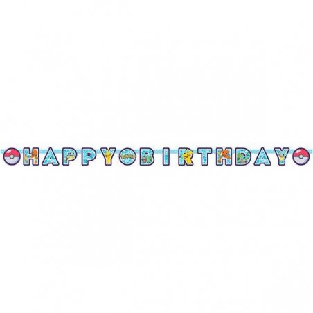 FESTONE POKEMON CARTA HAPPY BIRTHDAY 218x12cm