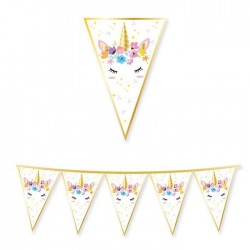 FESTONE BANDIERINE IN CARTA UNICORNO 3mt