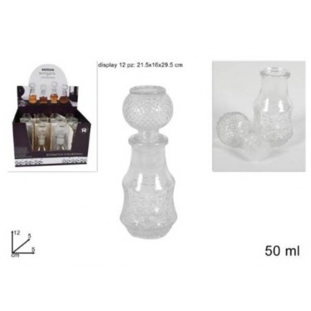 BOTTIGLIA VETRO DECOR SFACCETTATA 50ml