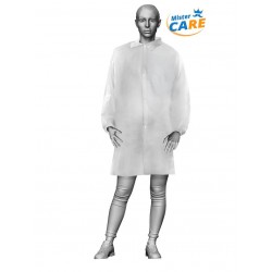 Mr.Care - CAMICE LAB in PP 30gr/m² SNAPS col.BIANCO TG.S 5pz