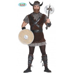 COSTUME VIKINGO COPRICAPO E VESTITO TG.XL