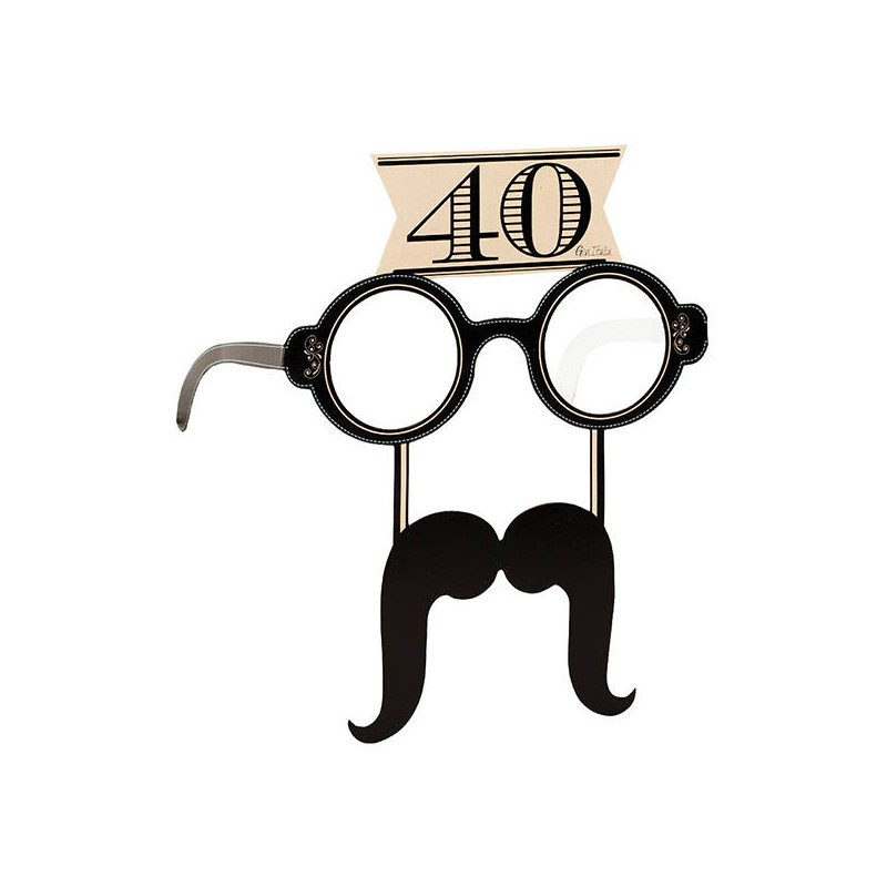 OCCHIALI + BAFFI CARTA 40 ANNI 4pz