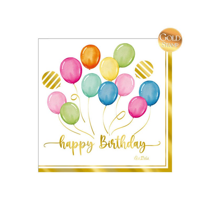 TOVAGLIOLI 33x33 BIRTHDAY BALLOONS 16pz