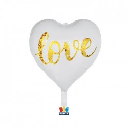 PALLONE MYLAR CUORE SWEET LOVE GOLD 45cm