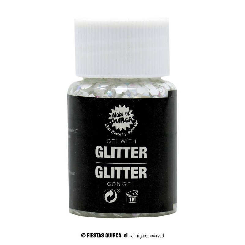 GEL CON GLITTER BIANCO 20gr VISO CORPO