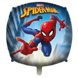 PALLONE MYLAR SPIDERMAN QUADRATO 18 43cm C/FILO E PESETTO