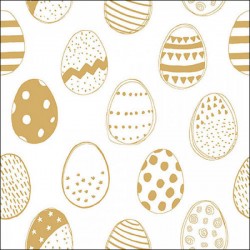 TOVAGLIOLI 33x33 EASTER EGGS ALL OVER GOLD 20pz
