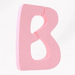 LETTERA POLISTIROLO PASTELLO mm120x90 B ROSA PASTELLO
