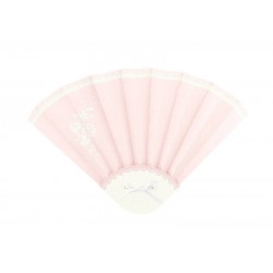 VENTAGLIO PIEGHEVOLE 33x21cm SHABBY CHIC ROSA 10pz