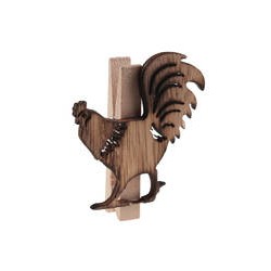 MOLLETTINE C/GALLO LEGNO NATURAL 5cm 6pz