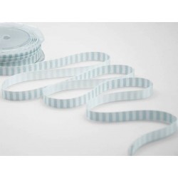 NASTRO RASO CAMELIA mm10x15mt RIGHE AZZURRO