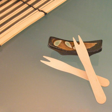 FORCHETTINE IN LEGNO 2 PUNTE 9cm 1000pz