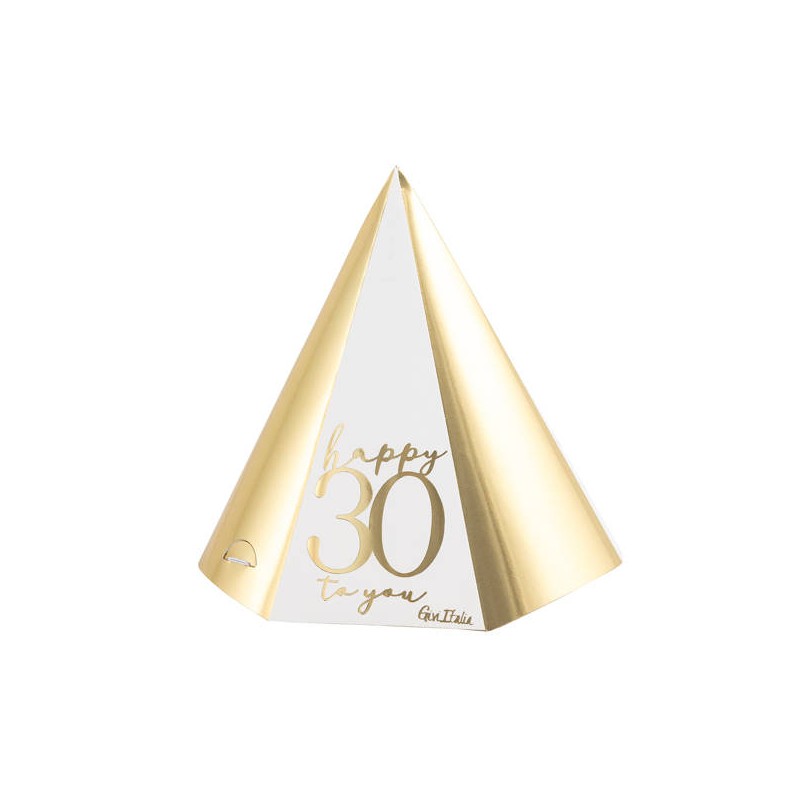 CAPPELLINO HAPPY 30 BIANCO/ORO 4pz