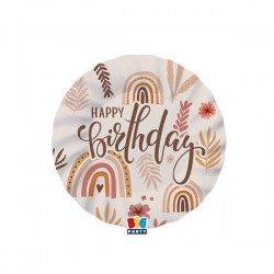 PIATTI CARTA ø20 Happy Birthday Boho 8pz
