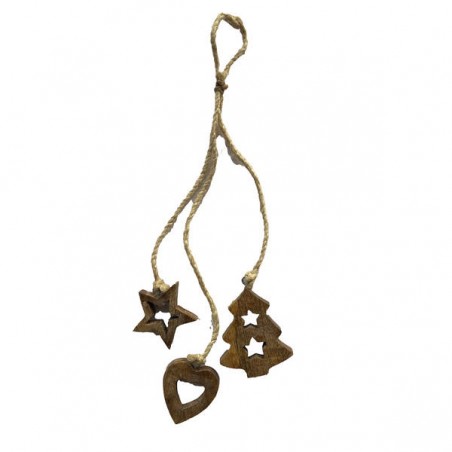 APPENDINI ORNAMENTALI XMAS WOOD 12cm