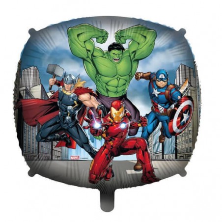 PALLONE MYLAR AVENGERS QUADRATO 18 43cm C/FILO E PESETTO
